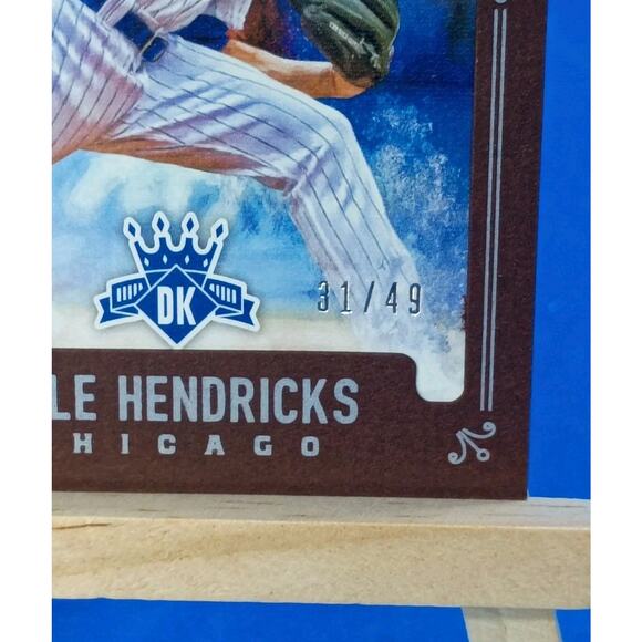 2017 Panini Diamond Kings - SP Kyle Hendricks #117 Brown Framed /49 - Picture 8 of 9